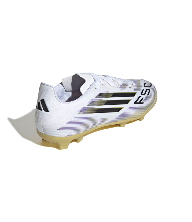 Adidas F50 League FG/MG Jr (White/Black/Gold)