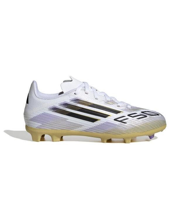 Adidas F50 League FG/MG Jr (White/Black/Gold)