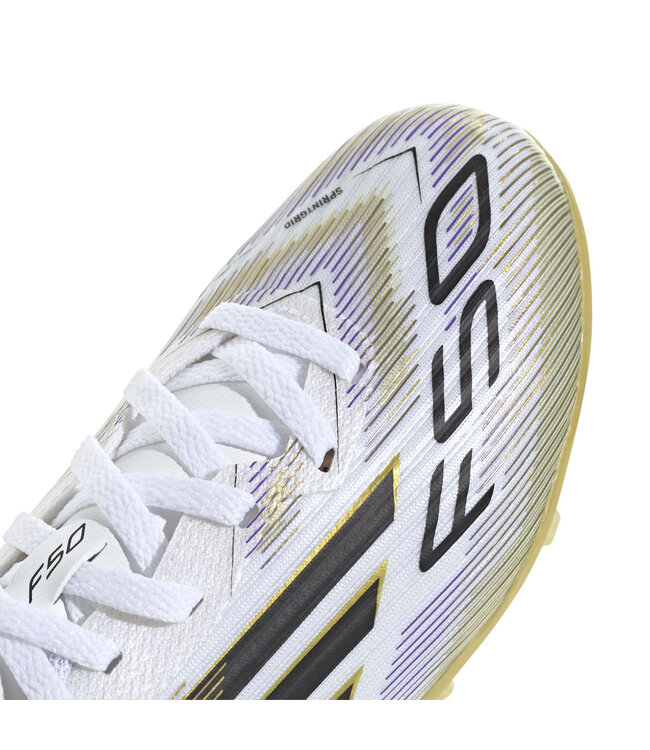 Adidas F50 League FG/MG Jr (White/Black/Gold)