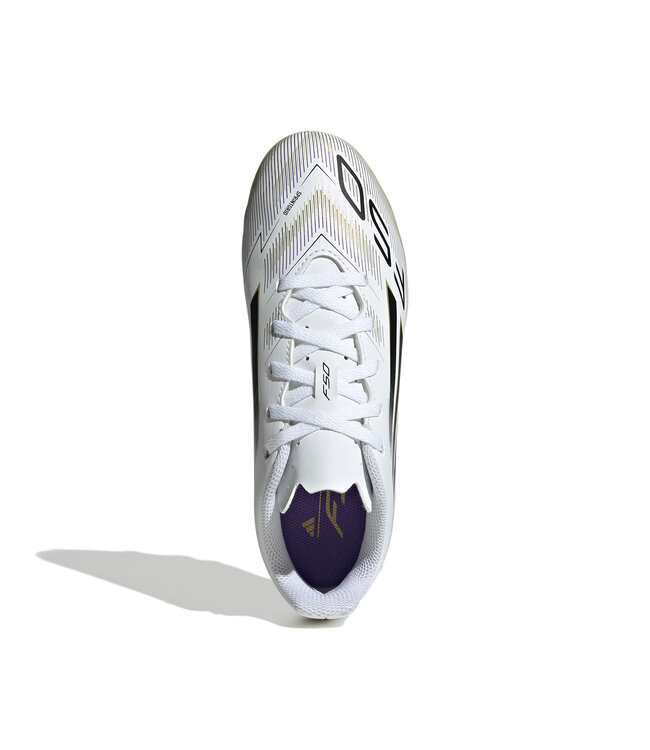 Adidas F50 Club FG/MG Jr (White/Black/Gold)