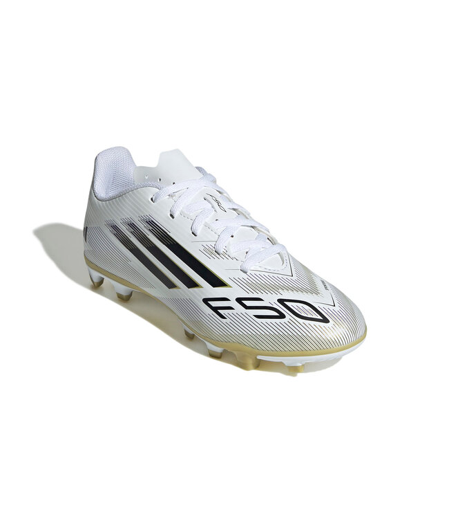 Adidas F50 Club FG/MG Jr (White/Black/Gold)