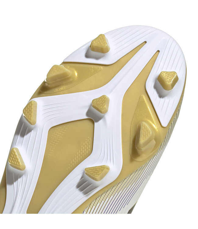 Adidas F50 Club FG/MG Jr (White/Black/Gold)