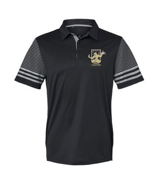 Adidas DCFC STRIPED SLEEVE POLO (BLACK)