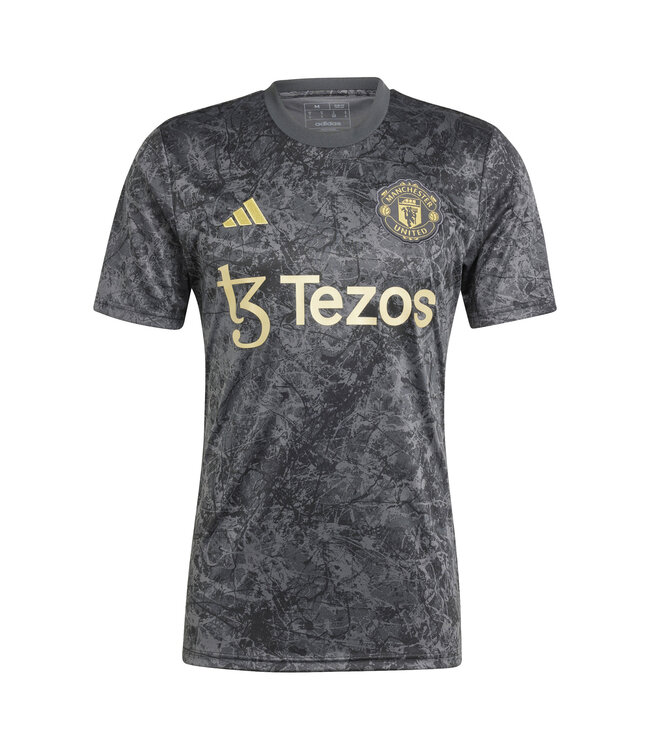 Adidas Manchester United 23/24 Stone Roses Prematch Jersey (Black/Gold)
