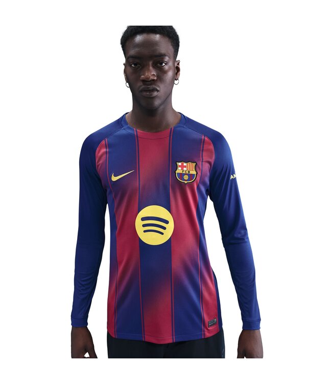 Nike FC Barcelona 25/26 Long Sleeve Home Jersey (Blue/Red)