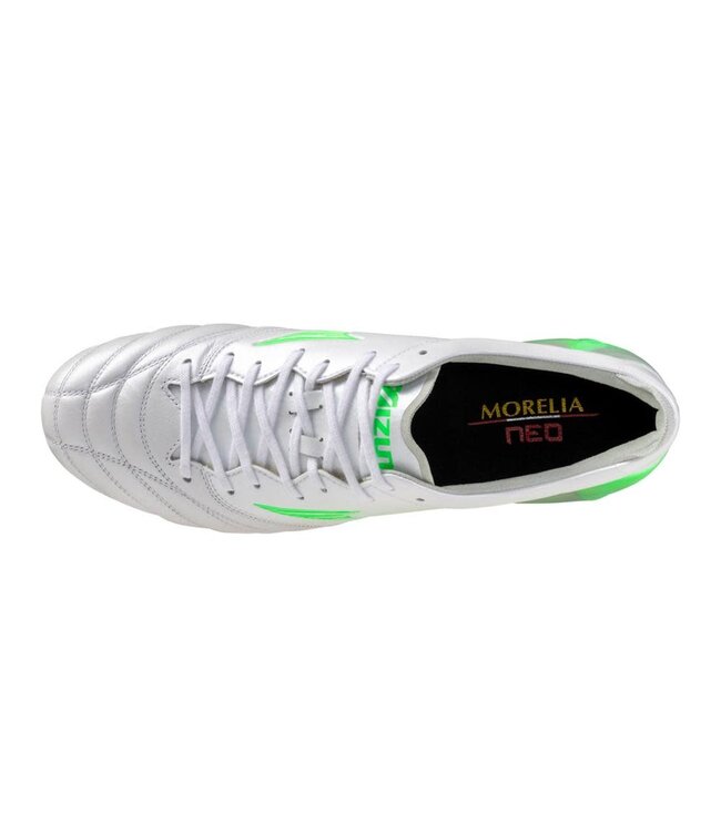 Mizuno Morelia Neo IV Elite KL FG (White/Neon Green)