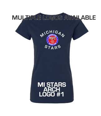 MI STARS SOFT SS TEE WOMENS (NAVY)