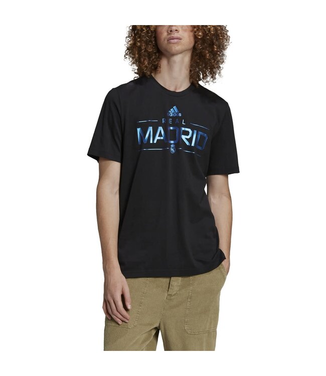 Adidas Real Madrid 21/22 Graphic Tee (Black)