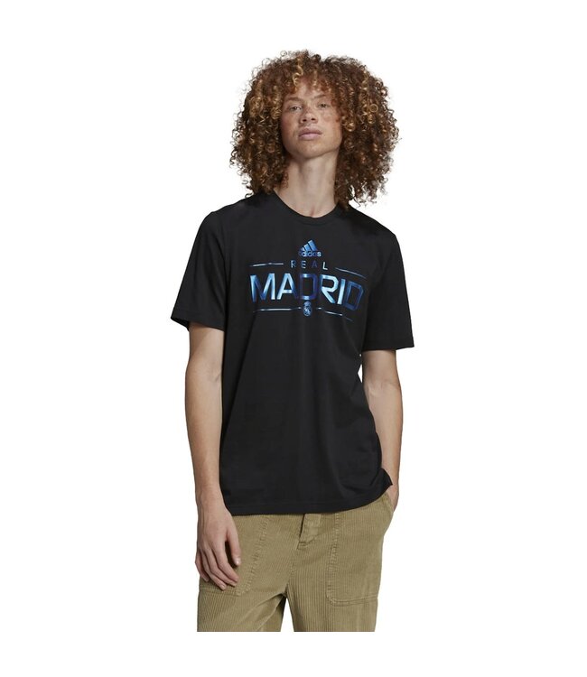 Adidas Real Madrid 21/22 Graphic Tee (Black)