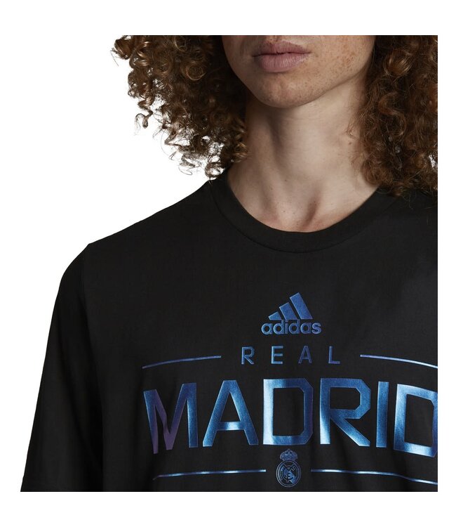 Adidas Real Madrid 21/22 Graphic Tee (Black)