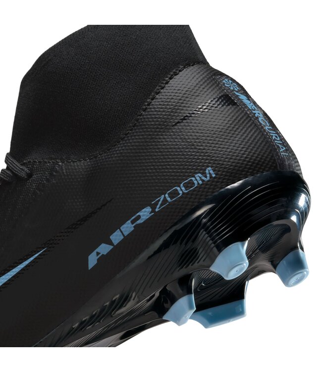 Nike Zoom Mercurial Superfly 10 Academy FG/MG (Black/Light Blue)
