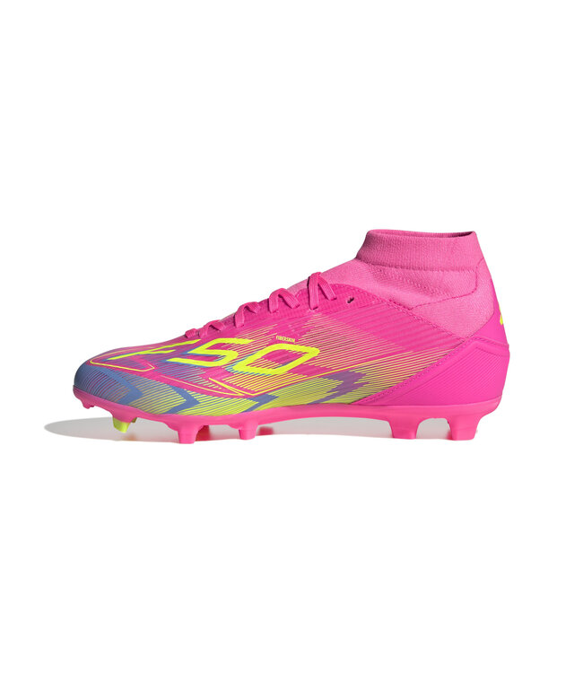 Adidas F50 League Mid FG Women (Pink/Volt/Blue)