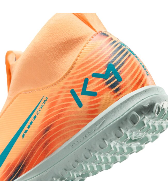 Nike Zoom Mercurial Superfly 10 Academy Turf Jr 'Kylian Mbappe' (Orange/Blue)