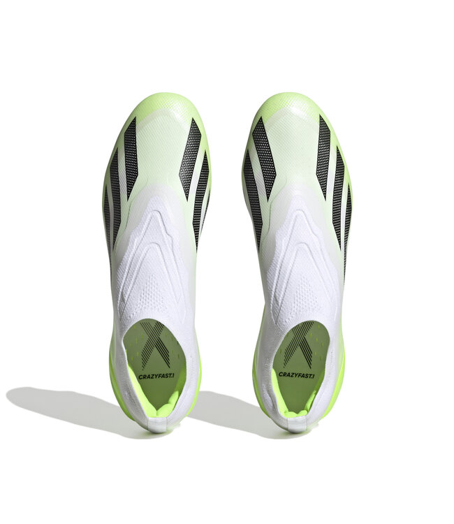 Adidas X Crazyfast.1 Laceless FG (White/Lime)