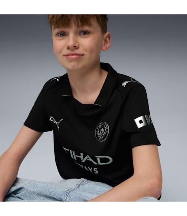 PUMA Manchester City 25/26 Away Jersey Youth (Black)
