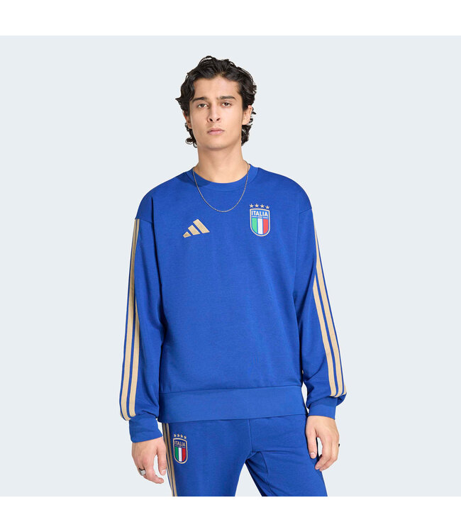 Adidas Italy 2026 DNA Crew Sweatshirt (Blue)