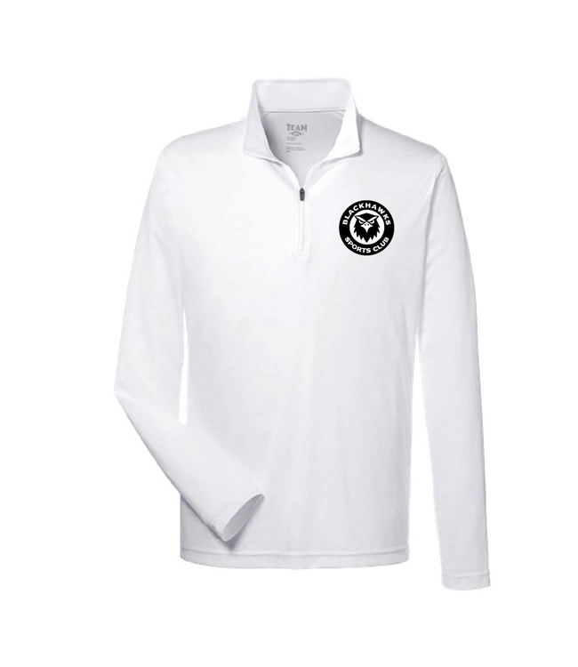 TEAM 365 BLACKHAWKS PERFORMANCE 1/4 ZIP (WHITE)