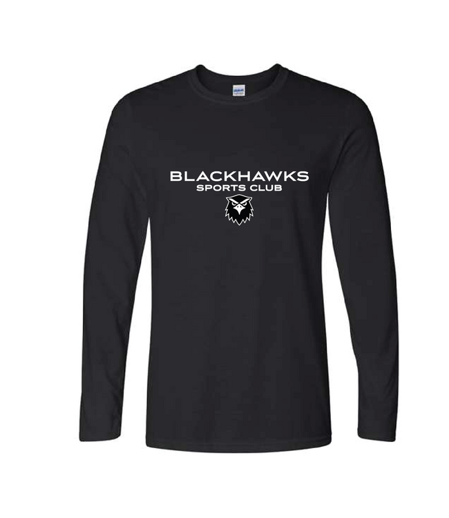BLACKHAWKS LS SOFT TEE (BLK)