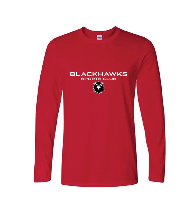 BLACKHAWKS LS SOFT TEE (RED)