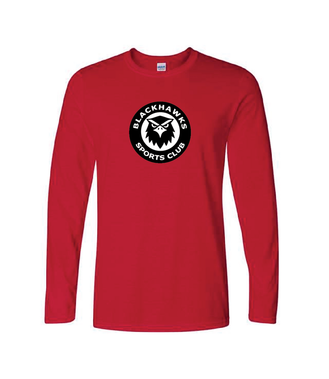 BLACKHAWKS LS SOFT TEE (RED)