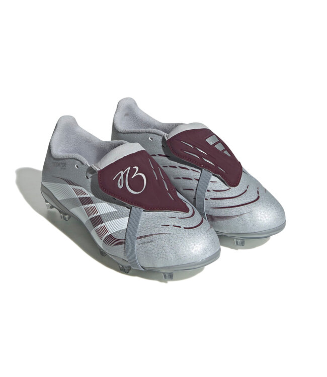 Adidas Predator League Fold-Over Tongue "Jude Bellingham" FG Jr (Silver/Maroon)