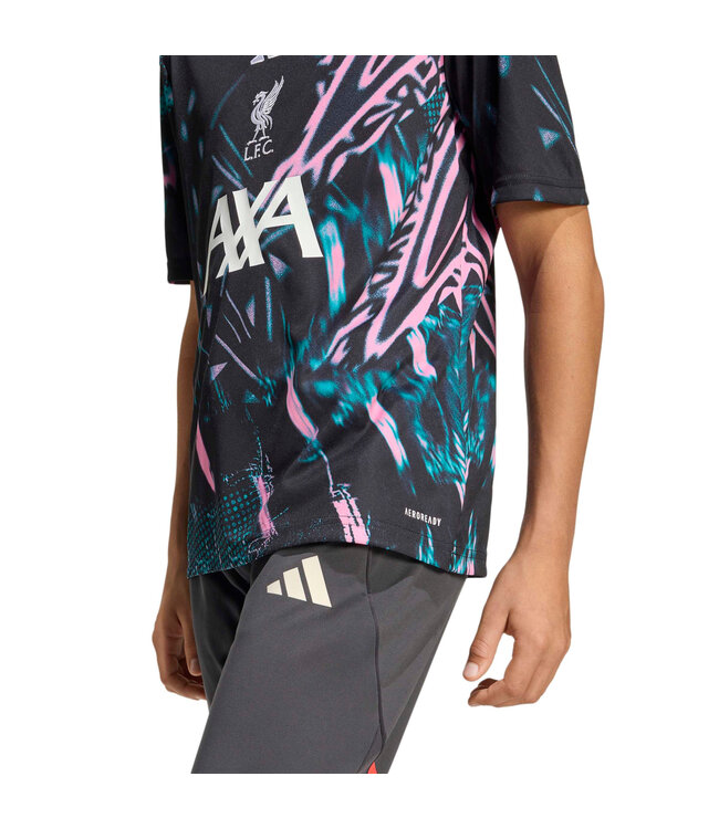 Adidas Liverpool 25/26 Prematch Jersey Youth (Black/Pink/Green)