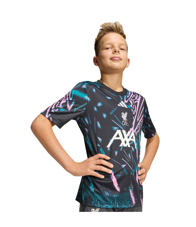 Adidas Liverpool 25/26 Prematch Jersey Youth (Black/Pink/Green)