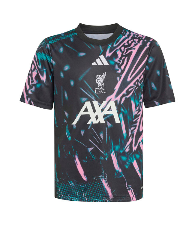 Adidas Liverpool 25/26 Prematch Jersey Youth (Black/Pink/Green)