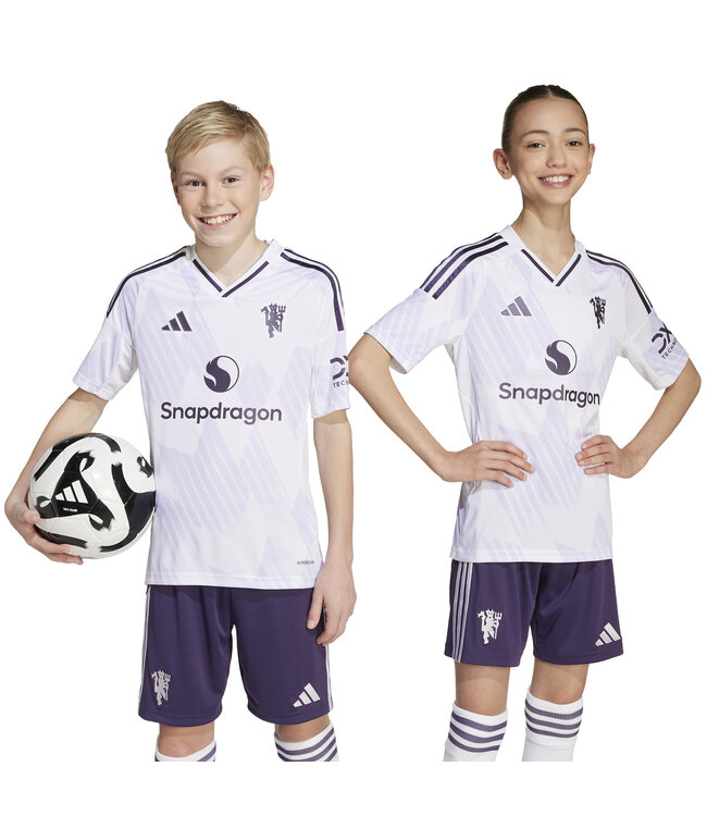 Adidas Manchester United 25/26 Away Jersey Youth (White/Purple)