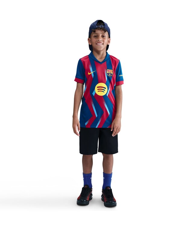 Nike FC Barcelona 25/26 Fourth Jersey Youth (Gym Blue/Red)