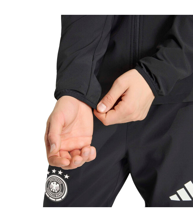 Adidas Germany 2026 Tiro Travel Full Zip Windbreaker (Black)