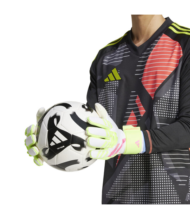 Adidas Predator League Goalkeeper Gloves (White/Lime/Pink)