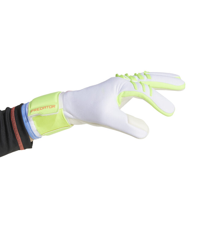 Adidas Predator League Goalkeeper Gloves (White/Lime/Pink)