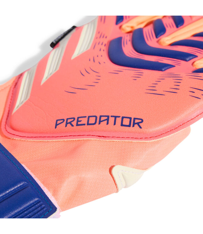 Adidas Predator Match Fingersave Goalkeeper Gloves Jr (Coral/Blue)