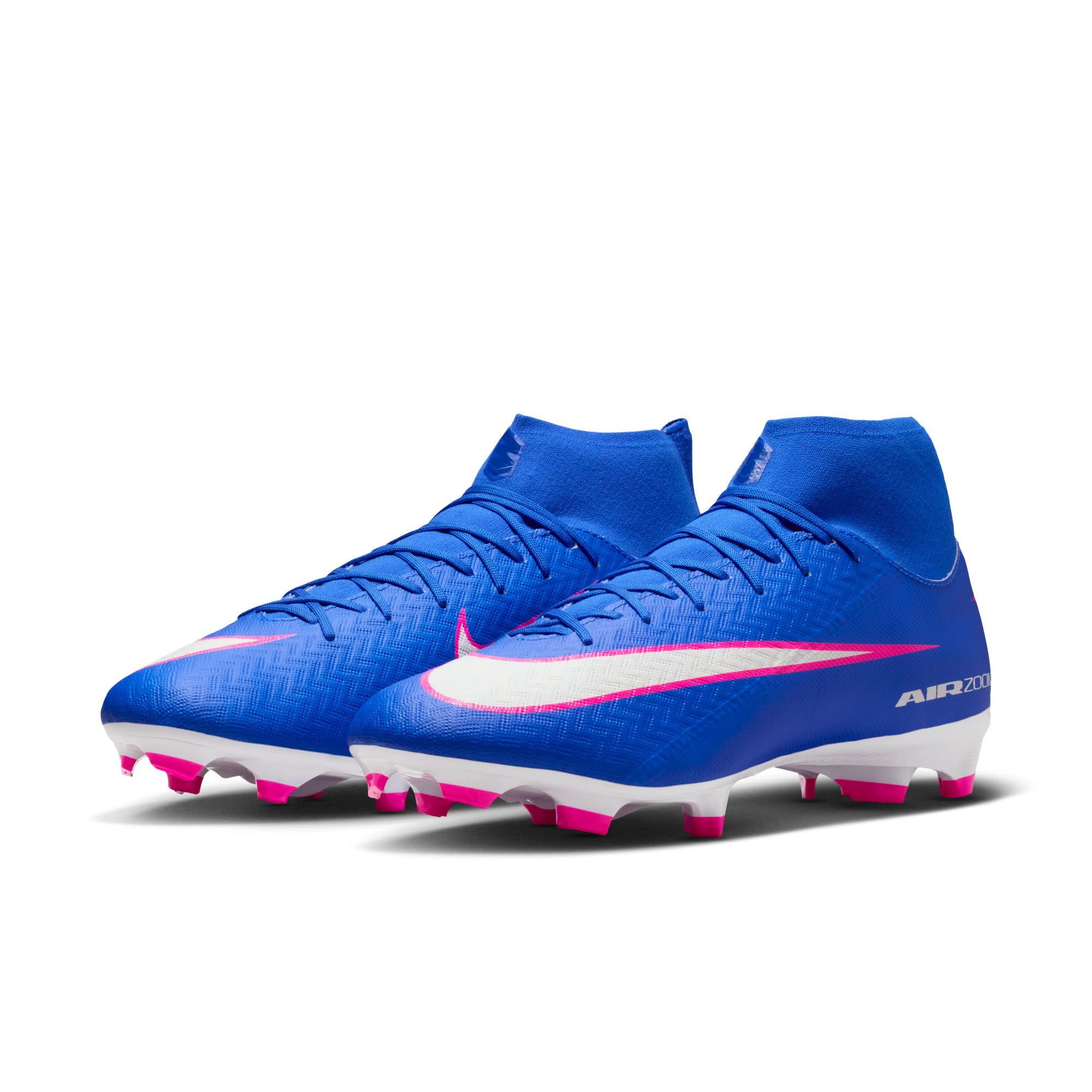 purple and blue soccer cleats