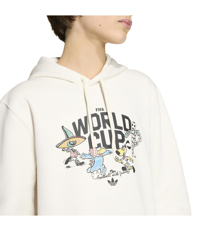 Adidas World Cup 2026 Mascot Graphic Hoodie Youth (White)