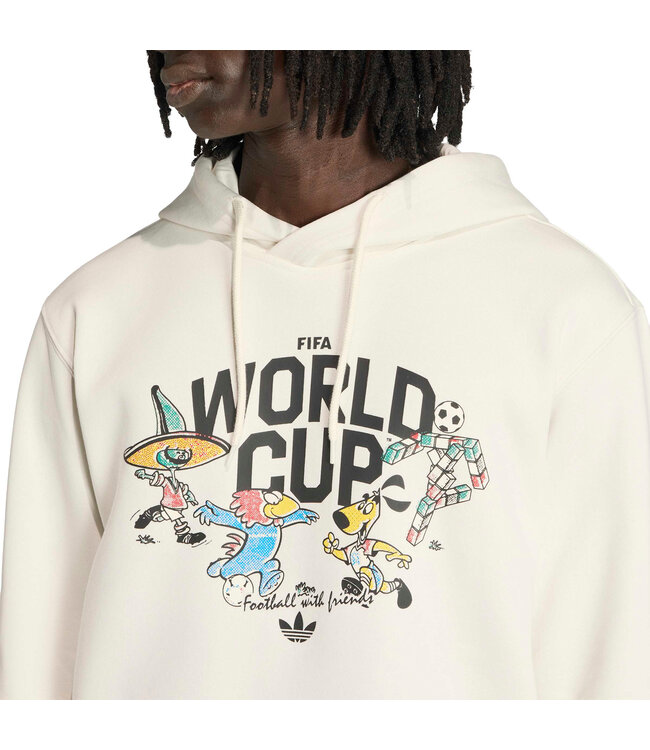 Adidas World Cup 2026 Mascot Graphic Hoodie (White)