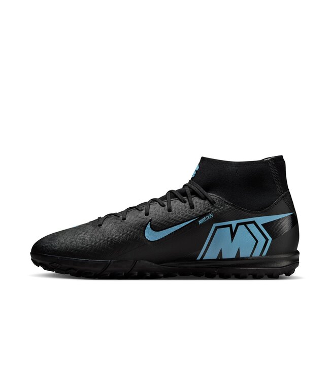 Nike Zoom Mercurial Superfly 10 Academy Turf (Black/Light Blue)