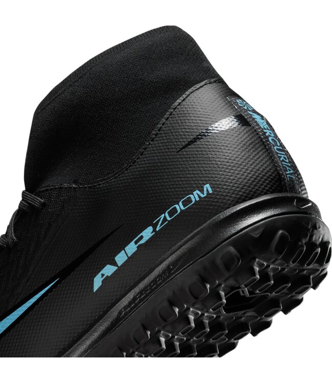 Nike Zoom Mercurial Superfly 10 Academy Turf (Black/Light Blue)