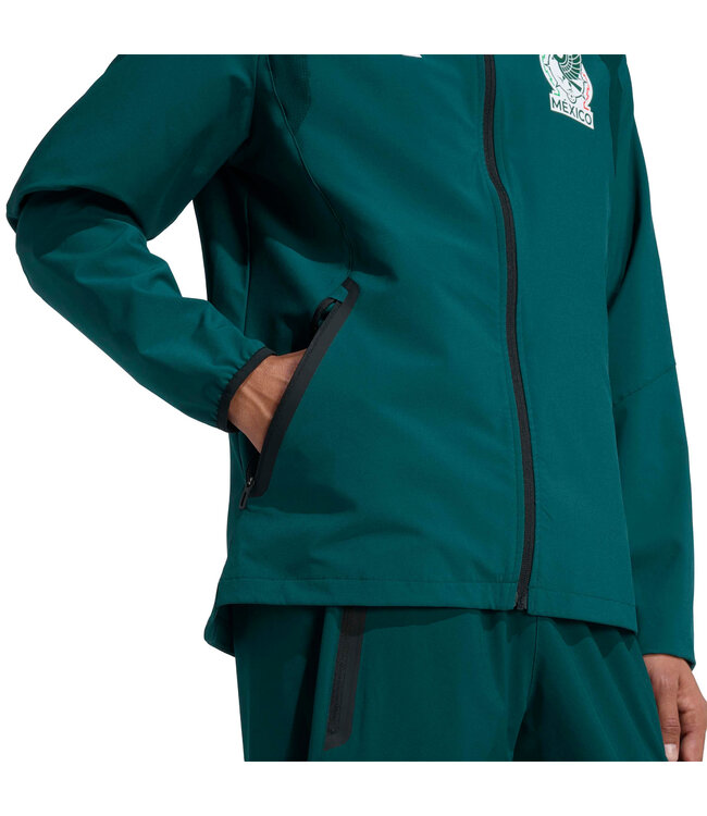 Adidas Mexico 2026 Tiro Travel Fill Zip Windbreaker (Green)