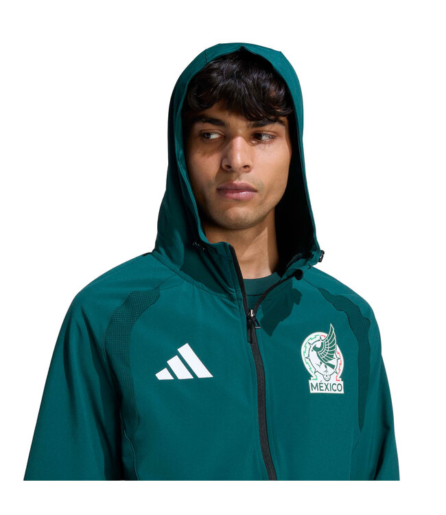 Adidas Mexico 2026 Tiro Travel Fill Zip Windbreaker (Green)