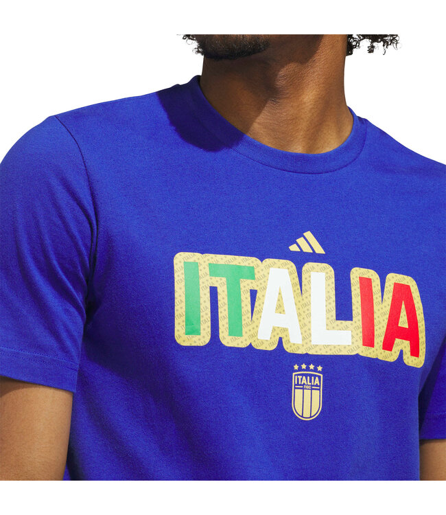 Adidas World Cup 2026 Italy Home Graphic Tee (Blue)