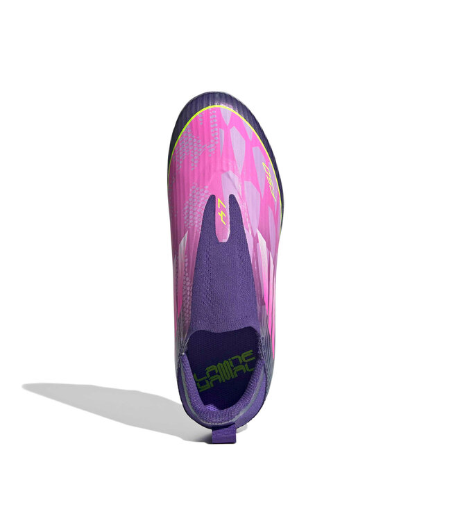 Adidas F50 League Laceless FG Jr 'Lamine Yamal' (Pink/Purple)