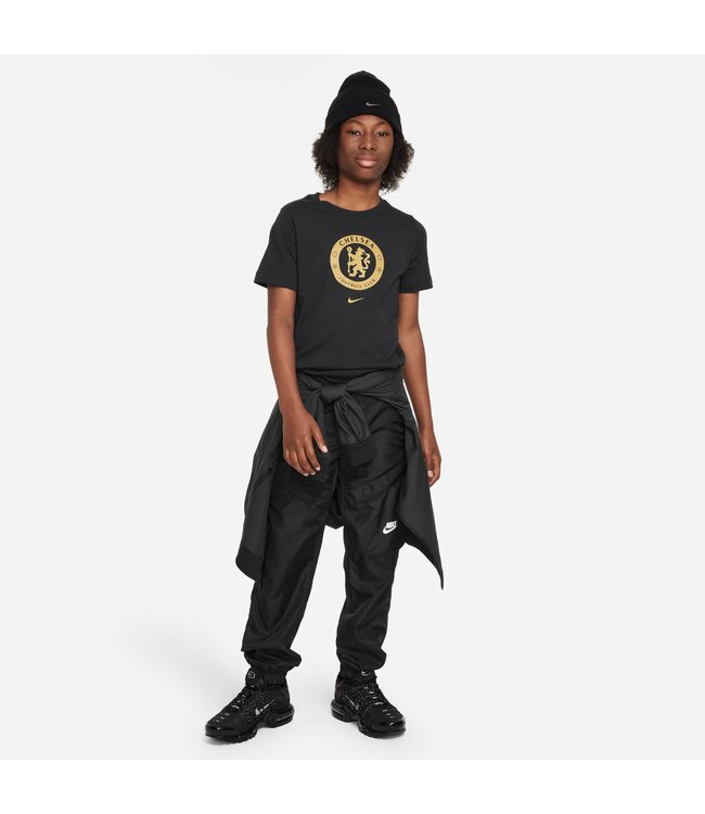 Nike Chelsea 23/24 Crest Tee Youth (Black/Gold)