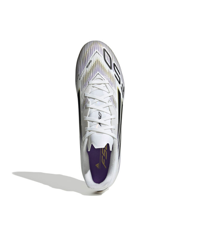 Adidas F50 League FG (White/Black/Gold)
