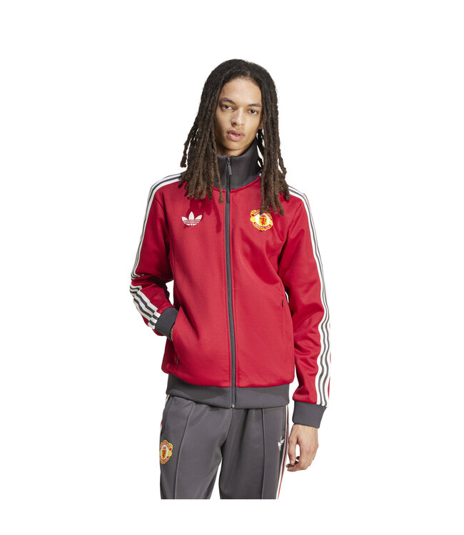 Adidas Manchester United 24/25 Originals Beckenbauer Track Top (Red/Gray)
