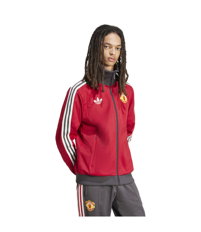 Adidas Manchester United 24/25 Originals Beckenbauer Track Top (Red/Gray)