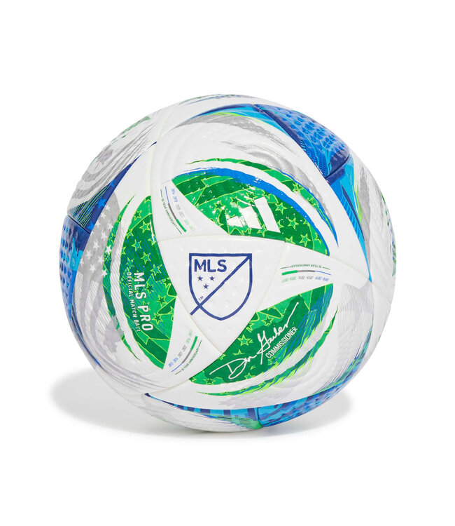 Adidas MLS 2025 Pro Official Match Ball (White/Green/Blue)