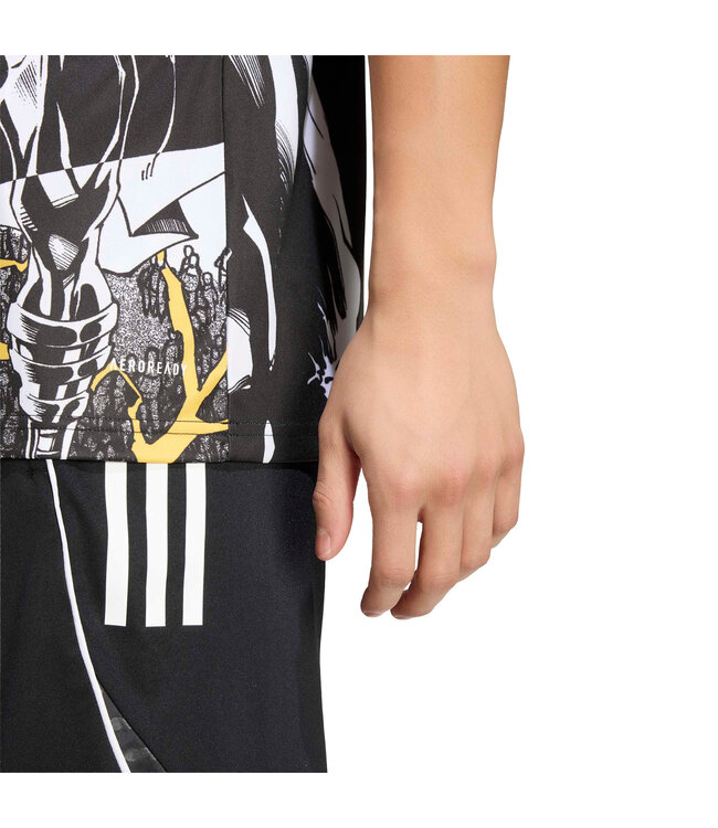 Adidas Real Madrid Avengers 25/26 Pre-Match Jersey (Black/White/Gold)