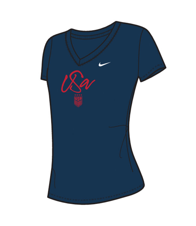 Nike USA 2023 USWNT Legend SS Tee Youth/Girls (Navy)